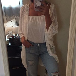 White Lightweight Cardigan